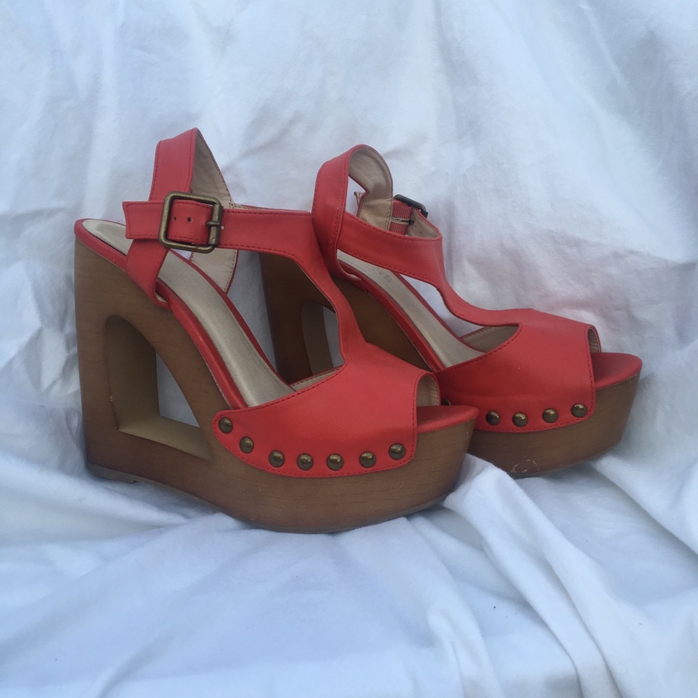 Orange Aldo wedges